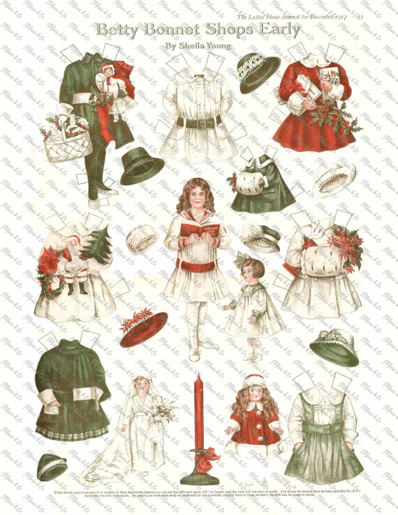 betty bonnet paper dolls
