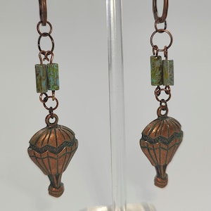 Hot Air Balloon Dangle Earrings