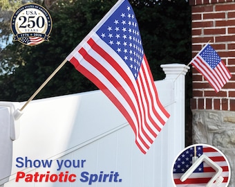 FlyRight™ Flag Fence Mount (Set of 6 + 6 Flags Included FREE)