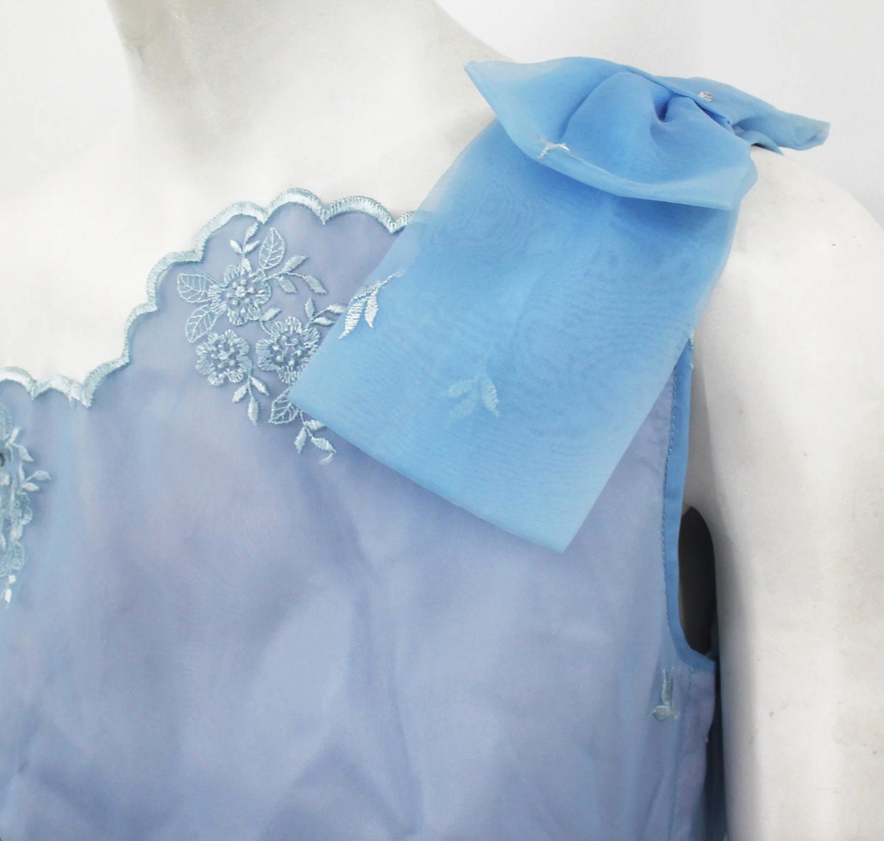 BLUE BUSTER DRESS WITH SCALLOP HEM main image 0