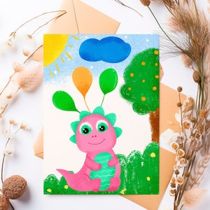 Mooie aanpasbare verjaardagskaart, dinosaurus uitnodiging Pretty Girls, bewerkbaar verjaardagsfeestje dinosaurus, multipack uitnodigingskaarten A6