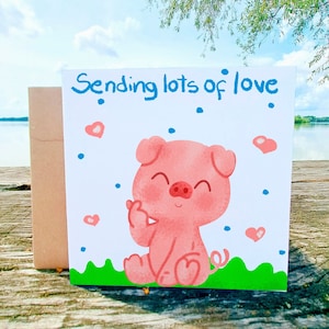 Ik stuur liefdeskaart, sorry voor je verlies, motivatiekaart, ik denk aan je kaart, ik stuur je zoveel liefde wenskaart