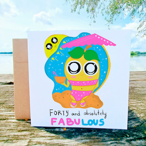40e 40e gepersonaliseerde verjaardagskaart, dochter, zus, kleindochter, nichtje, beste vriend, 40 jaar en fantastisch
