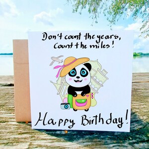 Zähle nicht die Jahre, Alles Gute zum Geburtstag Karte, Bester Freund Grußkarten, Lustige Geburtstagskarte, Panda Postkarten