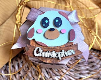 Personalized Wooden Animal Fridge Magnet: Baby Shower Favors