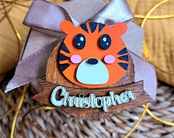 Personalized Wooden Animal Magnet: Custom Party Favors