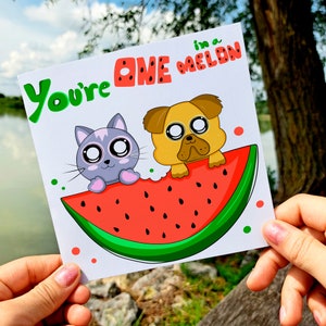 Sei uno in un biglietto di auguri di melone, biglietti di auguri carini, biglietti pensando a te, biglietti di auguri vuoti