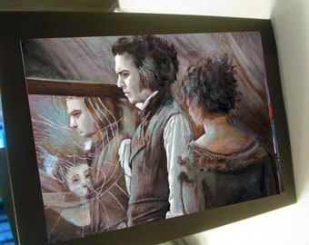 greeting card print of original art-  Sweent todd Johnny Depp Tim Burton