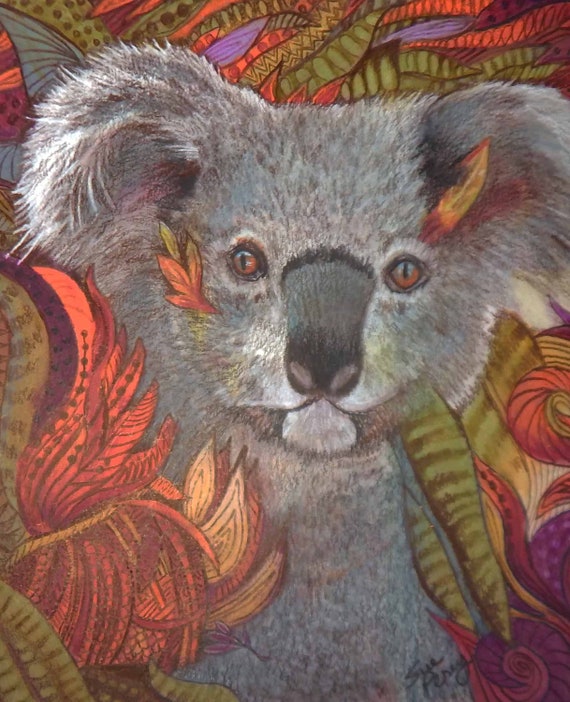Original Art Drawing Koala Australia Spirit Animal Zentangle - Etsy Original Art Drawing Koala Australia Spirit Animal Zentangle - Etsy