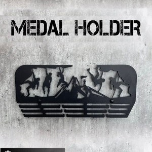 Klettermedaillen-Aufhänger, Bergsteiger-Metallschild, Klettersport-Metallhalter, Klettermedaillen-Auszeichnungsschild, Kletterer-Medaillenhalter