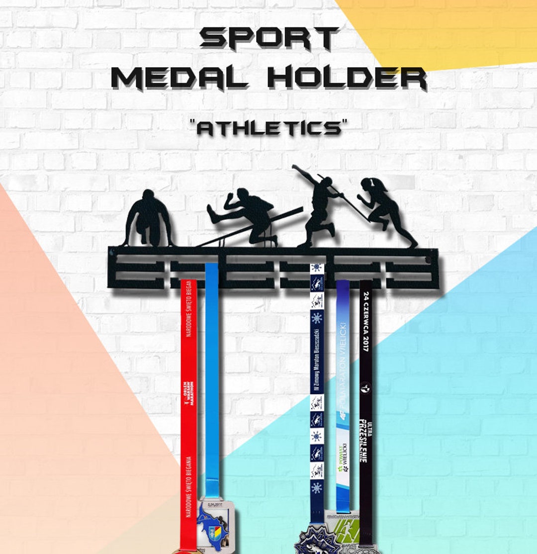 Athletics Medal Hanger, Athletics Lover Gift, Medal Display Rack ...