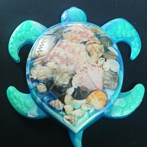 Sea Turtle Sculpture Nautical Home Decor Ocean Beach Theme Handmade ...