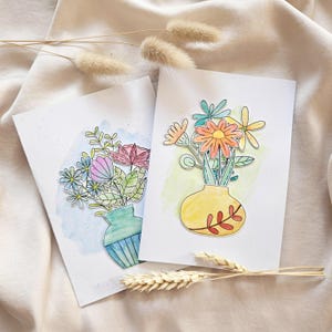 Klappkarte Blumen Set Glückwunschkarten