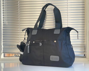 Nylon Messenger Bag: Multi-Compartment Crossbody Travel Bag