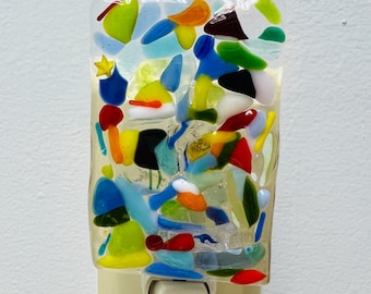 Fusing Glas Nachtlicht, Konfetti, alle verschiedenen Farben