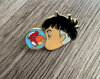 Ponyo Kiss Enamel Pin