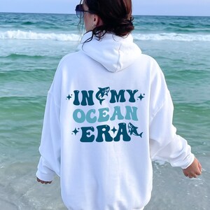 Ocean Shark Era Crewneck, Ocean Lover Hoodie, Beach Vibes Gift