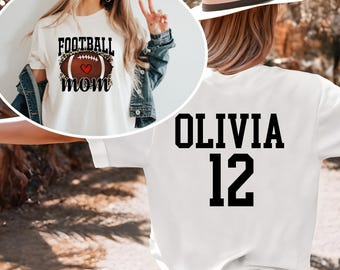 Custom Football Mom Shirt, Football Mama Tee