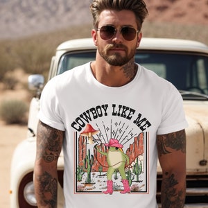 Vintage Cowboy Like Me T-Shirt, Cowboy Frog Shirt, Cowboy Like Me Tee, Western Cowgirl Shirt, Evermore Merch Shirt, Vintage Cowboy Shirt