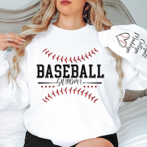 Personalized Baseball Grandma Sweatshirt, Grandma Baseball, Grandma Baseball Sweatshirt, Baseball Gifts, Baseball Grandma Gift, Gift For Mom