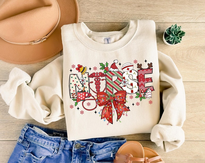 Christmas Nursing Sweatshirt, Nursing School Tee, Nurse Christmas Shirt
