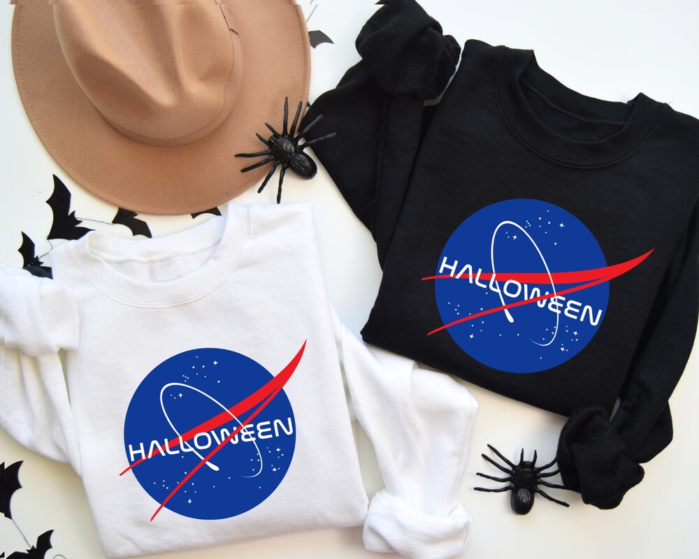 Nasa Halloween Sweatshirt, Halloween Space Lover Hoodie, Halloween Astronaut, Galaxy Halloween Crewneck, Spooky Space Boo, Halloween Science New Hoodies