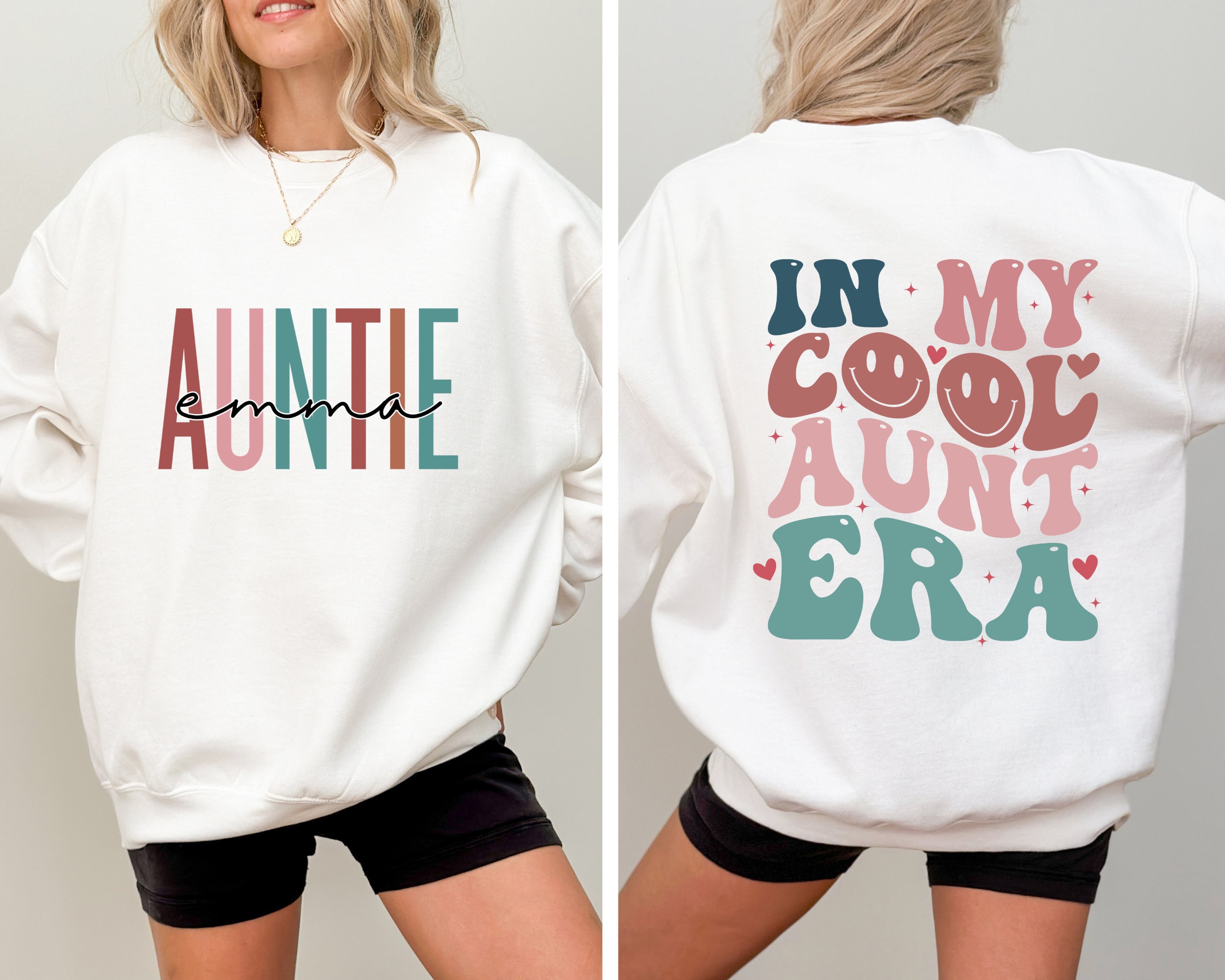 In My Cool Aunt Era Sweatshirt, Aunt Hoodie, In My Aunt Era Sweater, Retro Aunt Sweatshirt, Gift For Aunt Sweatshirt, Funny Auntie Crewneck