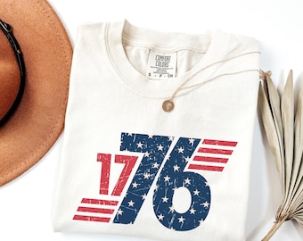 Comfort Colors 1776 American Flag Shirt, Independence Day
