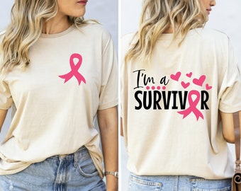 Pink Ribbon Cancer Survivor Shirt, Awareness Tee