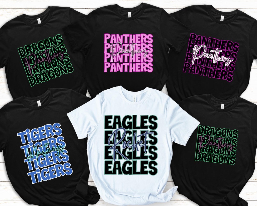 Custom Mascot Shirt, Personalized School Shirt, School Logo Shirt, Team