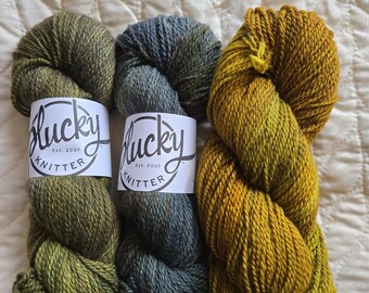 3 skeins - Plucky Knitter Scholar Worsted yarn