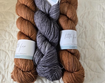 Destash - 3 Skeins Little Fox Vixen Fingering Weight Yarn