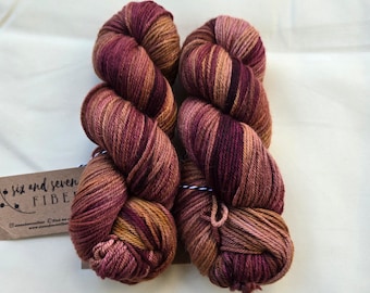 Destash - 2 Skeins Six and Seven Fiber DK Weight Yarn