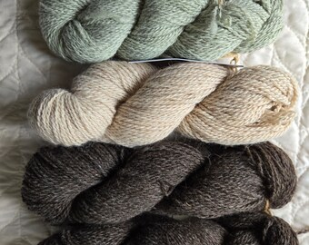 Destash - 4 skeins Long Island Yarn and Farm Sport Weight Yarn