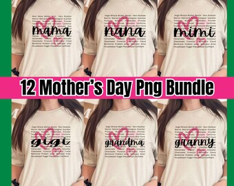 Mom birthday png,Mother's day png,Mom png,mama png,Gift for Mom, Mom Png Bundle,Trendy Mama design,motherhood png,Blessed Mama Png,
