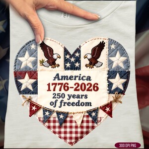 Anniversaire des États-Unis PNG, 1776-2026 png, 250e édition de faux patchwork d'Amérique, 4 juillet PNG, PNG rétro patriotique, fête de l'indépendance vintage png