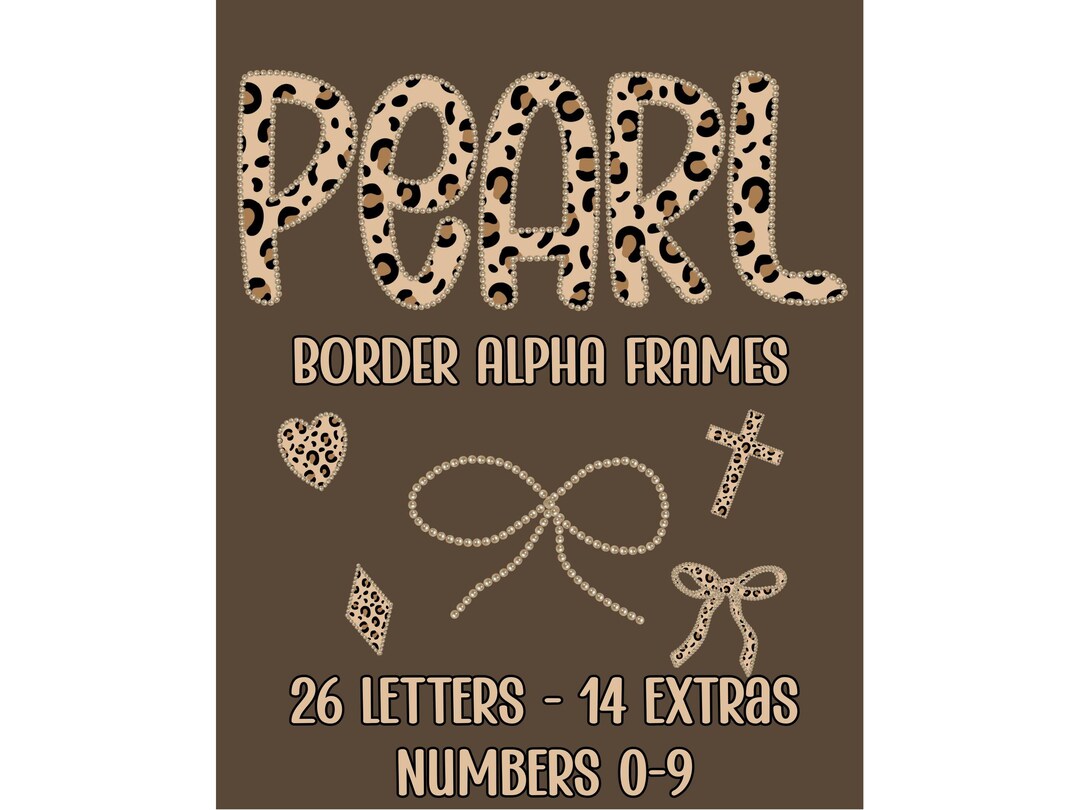 Canva Alphabet Frame,pearl Border Frame,canva Letters Template,canva ...