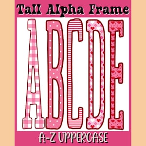 Canva Alphabet Frame,Canva Letters Template,Canva Letters Frame,Alphabet frame,Editable Canva Letters,Doodle Alpha frames,tall skinny frame