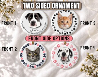 Adorno personalizado para mascotas, Adorno personalizado con foto de mascota, Recuerdo conmemorativo personalizado con retrato de mascota, Foto personalizada de mascota, Regalo para dueños de mascotas, Regalo personalizado para mascotas