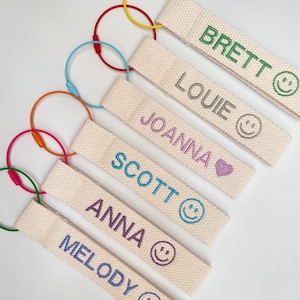 Custom Name Tag, Embroidery name tag, Personalized Luggage tag, Backpack Name Tag, School Name Tag, Diaper Bag Tag, Lunch Box Tag