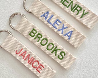 Custom Name Tag, Embroidered name tag, Personalized Luggage tag, Backpack Name Tag, School Name Tag, Diaper Bag Tag, Lunch Box Tag