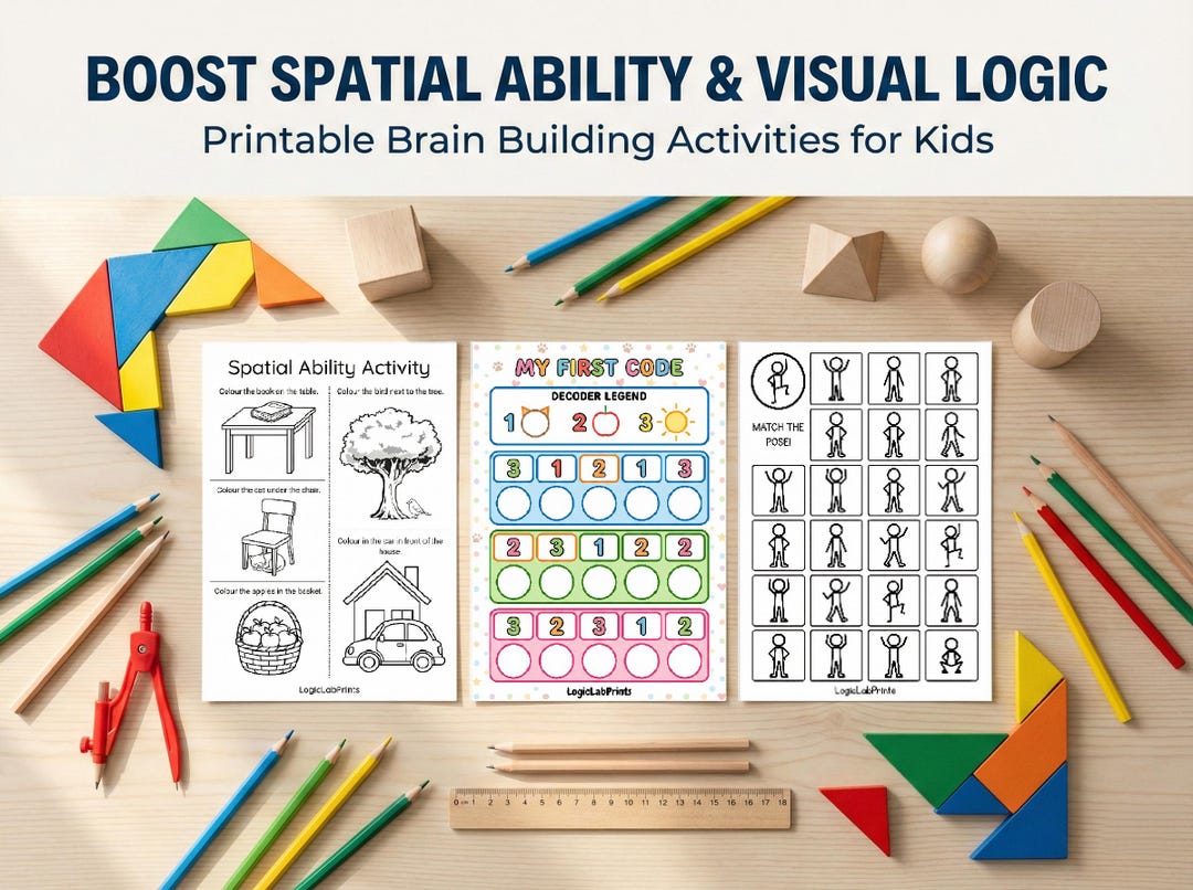 STEM Coding Worksheets for Kids | Spatial Reasoning & Logic Games ...