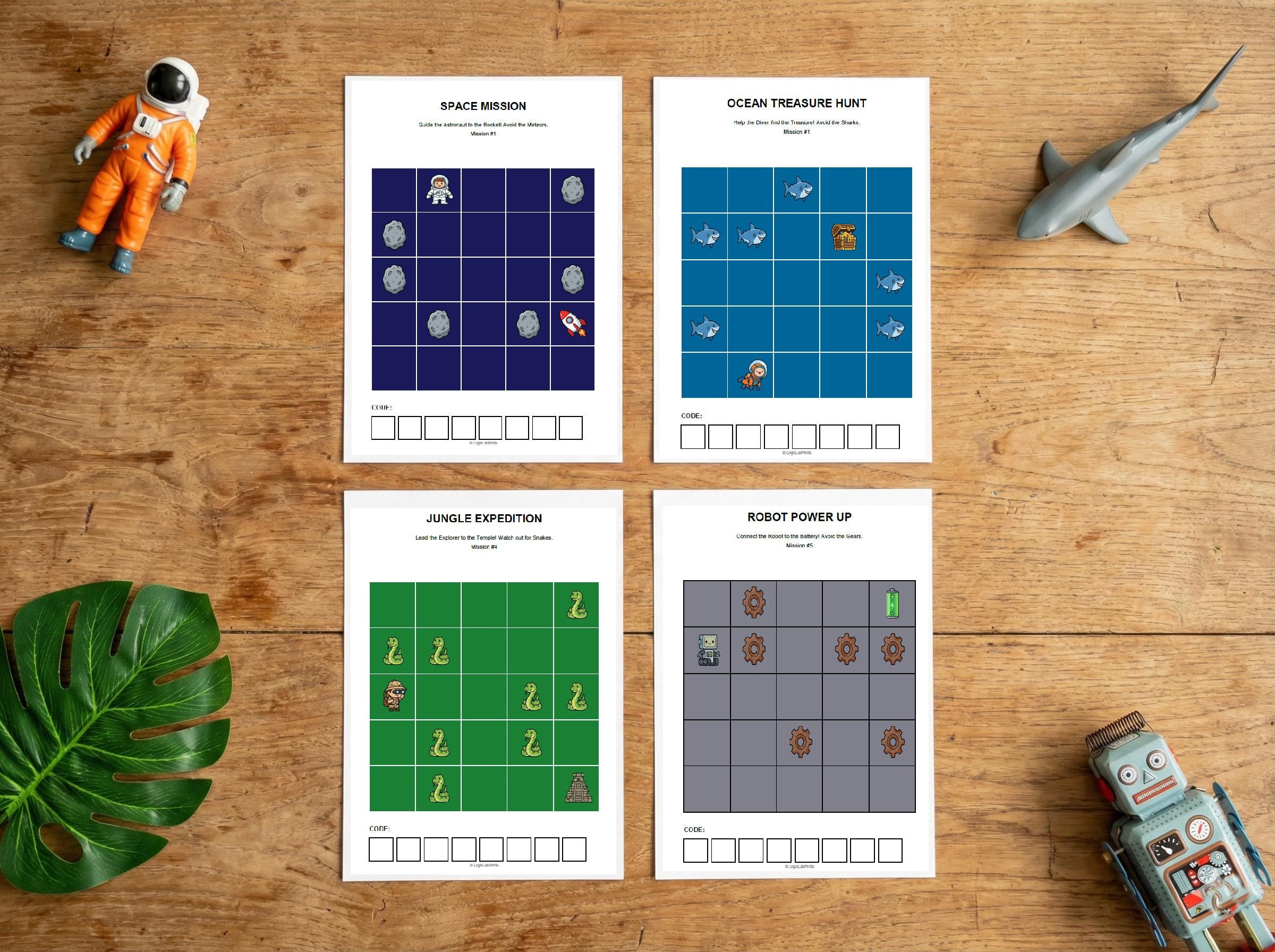 Unplugged Coding for Kids PDF | Printable STEM Activity | Logic Puzzles ...