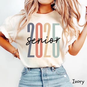 Senior Class of 2025 Shirt, Senior 2025 Shirt, Comfort Colors® Retro Senior Shirt, Senior Class Gift, Graduation Gift, High School Graduate