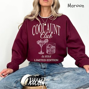 Cool Aunts Club Aunt Sweatshirt Cool Aunt Sweatshirt Cool Aunts Club Promoted To Aunt Cool Aunt Shirt Aunt Sweater Future Aunt Gifts Cool