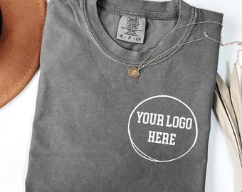 Custom Comfort Colors Logo Shirt, Personalized Design