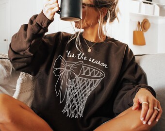 Tis The Season Basketball Sweatshirt, Basketball Mom Shirt Game Day Shirt Sports Mom Shirt