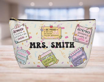 Personalized Teacher Appreciation Pouch, Custom Name Gift