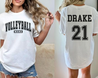 Custom Volleyball Mama Shirt, Personalized Mom Gift