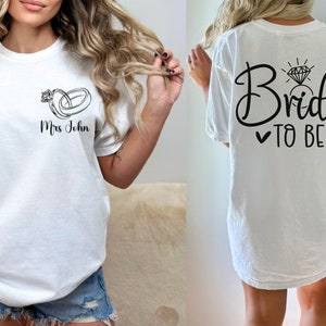 Comfort Colors Bride To Be Shirt, Custom Bridal Shower Tee